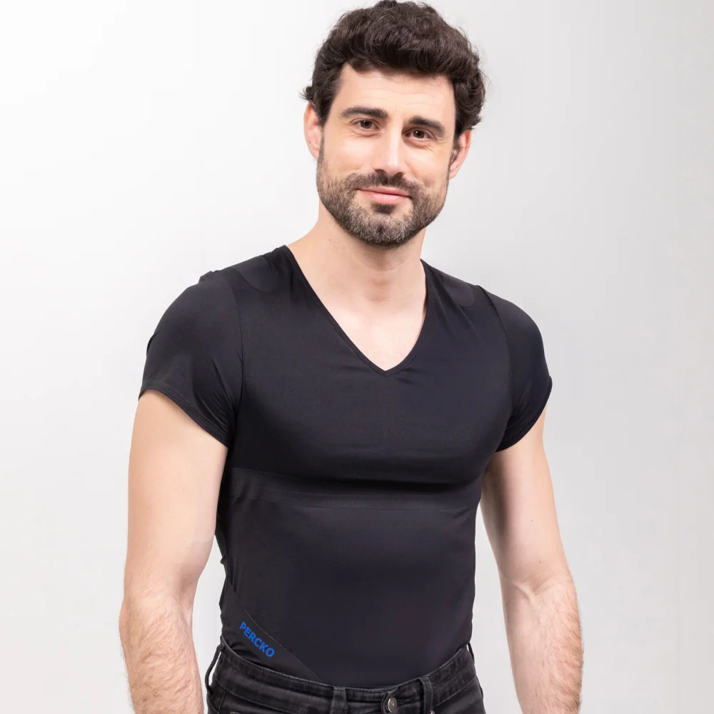 Percko posture shirt for men, black
